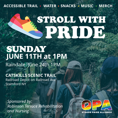 Stroll with Pride Sunday June 11th at 1pm at Caksill Scenic Trail